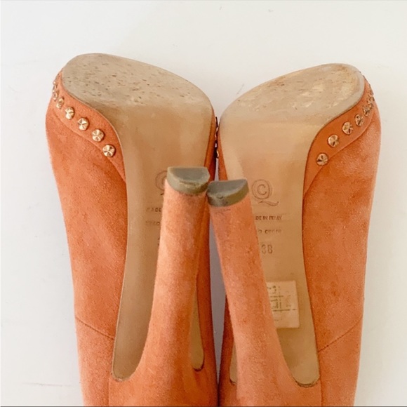 Alexander McQueen orange suede platform pumps - Picture 14 of 14